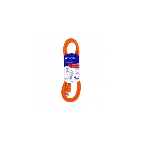Extension de Uso rudo de 2 Metros Extension Naranja de 2m 2 mts 13 amper calibre 16 Extension de PVC autoextinguible