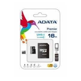 Tarjeta de memoria Adata AUSDH16GUICL10-RA1 Premier con adaptador SD 16GB