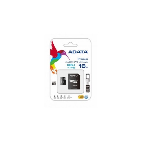 Tarjeta de memoria Adata AUSDH16GUICL10-RA1 Premier con adaptador SD 16GB