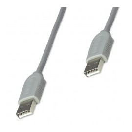 Cable USB Macho - Macho 1.8 Metros MANHATTAN Gris Extension de USB M-M