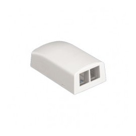 Rosette for Jack Netkey Box for Jack Netkey Keystone Surface Mount Box, For 2 Keystone Modules, Matte White Color