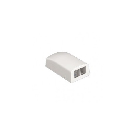 Rosette for Jack Netkey Box for Jack Netkey Keystone Surface Mount Box, For 2 Keystone Modules, Matte White Color