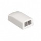 Rosette for Jack Netkey Box for Jack Netkey Keystone Surface Mount Box, For 2 Keystone Modules, Matte White Color