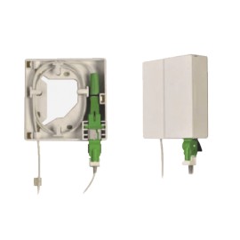 Caja Terminal de Fibra Óptica (Roseta) con un Acoplador SC/APC, color Blanco