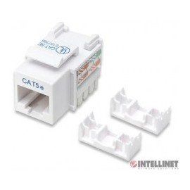 Jack Cat.5E Categoría 5E Intellinet azul Keystone para RJ45 Voz y Datos Conector Hembra para Red o Telefonía