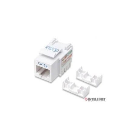 Jack Cat.5E Categoría 5E Intellinet azul Keystone para RJ45 Voz y Datos Conector Hembra para Red o Telefonía