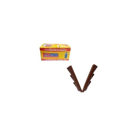 Caja con 100pz Taquete de plastico cafe de 1/4 Taquete de 1/4 Cafe Taquete para Concreto Muro Cafe Taquete abierto