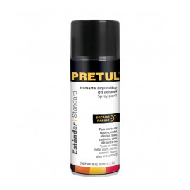 Spray Negro Mate Pintura en Spray aerosol Negro Mate Pintura Negra en spray Pintura color Mate Bote de 340 Gramos G.