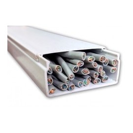 Canaleta Pvc 28x60mm 2 Metros para 20 Cables Autoextinguible 2860 Canaleta blanca Canaleta de PVC Canaleta sin pegamento