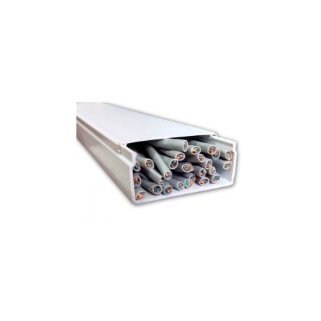Canaleta Pvc 28x60mm 2 Metros para 20 Cables Autoextinguible 2860 Canaleta blanca Canaleta de PVC Canaleta sin pegamento