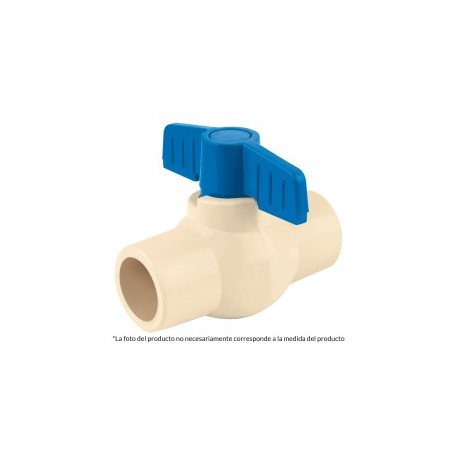 Valvula lisa de 3/4" de CPVC Valvula para tubo CPVC agua Fría y Calor 19mm Maneral de ABS 690kpa/100psi