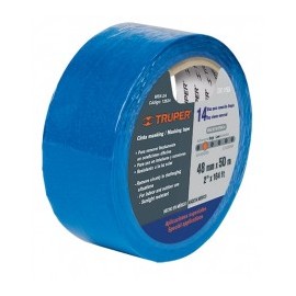 Masking Tape, 3/4', Ancho 18mm Azul 12621 Truper Cinta de papel Azul para pintar Cinta Maskin azul