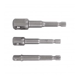 Kit juego paquete de 3 adaptadores para dado Juego 3 Adaptadores Para Taladro 2-3/4'