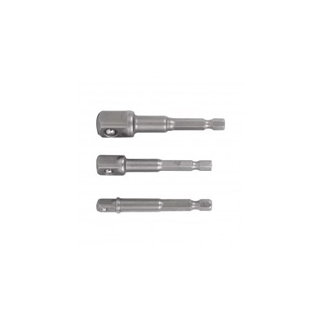 Kit juego paquete de 3 adaptadores para dado Juego 3 Adaptadores Para Taladro 2-3/4'
