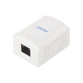 Wall box with 1 port, includes 1 UTP Cat6A Jack with box for Wall Wall Connector RJ45 Female Network Female Jack
