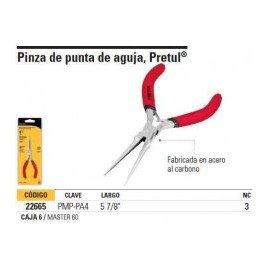 Pinzas Miniatura Punta Aguja 5-7/8'' Pinzas de punta Pinzas largas de punta con goma