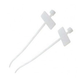 Cincho bandera Cincho tipo Bandera Cincho banderin de 100 piezas 2.5mm x 100mm Bolsa con 100 piezas Cincho Blanco