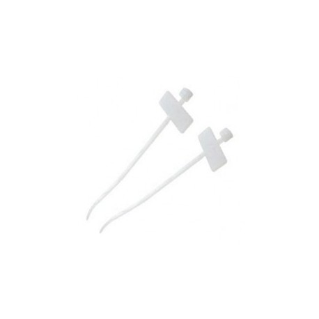 Cincho bandera Cincho tipo Bandera Cincho banderin de 100 piezas 2.5mm x 100mm Bolsa con 100 piezas Cincho Blanco