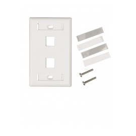 Placa de Pared Blanco BELDEN de 2 puertos Faceplate Belden de 2 salidas Placa de pared para Jack hembra Belden