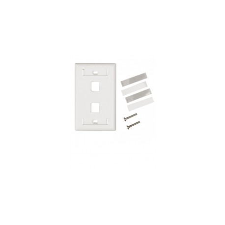 Placa de Pared Blanco BELDEN de 2 puertos Faceplate Belden de 2 salidas Placa de pared para Jack hembra Belden
