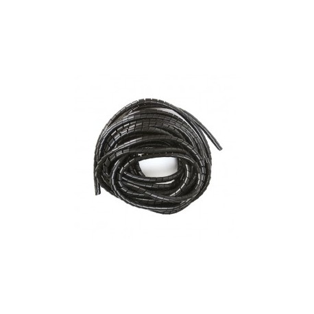 Espiral Negro Agrupa Cables Orgnizador De Cables 1/4" Rollo De 10 Metros Organizador De Cables En Espiral De 1/4 Negro