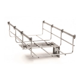 Ménsula económica MallaFils, para montaje en pared, para anchos de charola de 100 mm, con acabado electrozinc