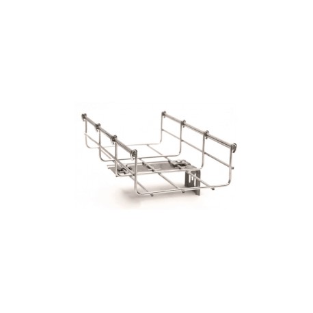 Ménsula económica MallaFils, para montaje en pared, para anchos de charola de 100 mm, con acabado electrozinc