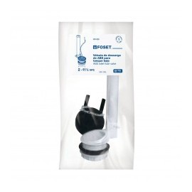 Válvula de 2" pulgadas para baño WC Válvula para WC de 2 pulgadas tradicional de hule, Cadena de Acero inoxidable 240mm
