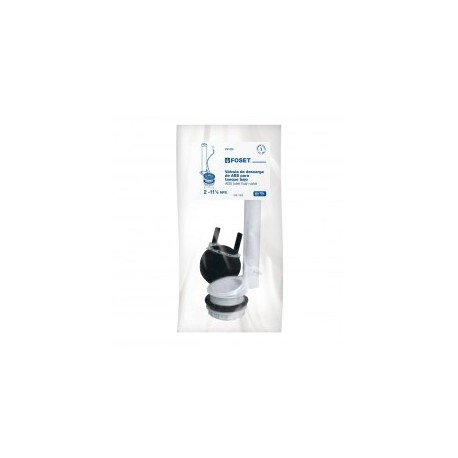 Válvula de 2" pulgadas para baño WC Válvula para WC de 2 pulgadas tradicional de hule, Cadena de Acero inoxidable 240mm