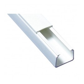 White self-extinguishing PVC one-way duct, 20 x 17, 2.5m section / THORSMAN
