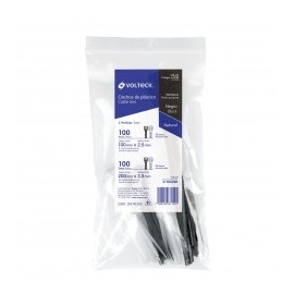 Paquete de 200 cinchos de plastico Negro y Blanco Cincho de plastico 50 piezas 10cm Negro + 50pz 10cm blanco + 50pz 20cm Negro