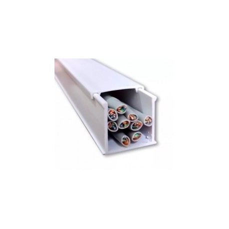 Canaleta 2627 Pvc 26x27mm X 2metros 8 Cables Autoextinguible Canaleta Blanca Canaleta De PVC 2 Metros con adhesivo con pegament