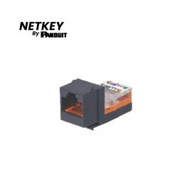 Leadframe Style Jack Connector, Keystone Type, Category 5e, 8 Positions and 8 Wires, Color Black