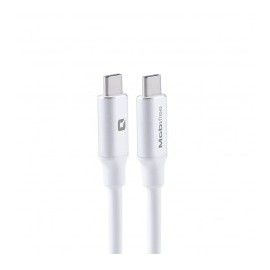 Cable C a C Cable Tipo C a C, USB C, USB C, 1 m, blanco Cable tipo C a tipo C Macho Macho Cable tipo C Macho para celular