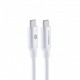 Cable C a C Cable Tipo C a C, USB C, USB C, 1 m, blanco Cable tipo C a tipo C Macho Macho Cable tipo C Macho para celular