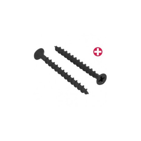 (Paq. 100 piezas) Pija negra Pija Multiusos Pija para tablaroca Tabla roca paquete de 100pz 2 1/2" largo no.10 para madera