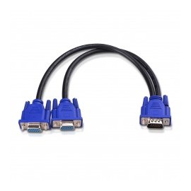 Cable Splitter VGA de 1 a 2 Puertos 20cm Netzys Divisor de Señal Divisor de Video VGA 1 Macho 2 Hembras Divisor DB15