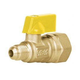 Válvula de control de latón para gas, 5/16" x 1/2", foset Llave para control de Gas de 5/16" a 1/2" Media