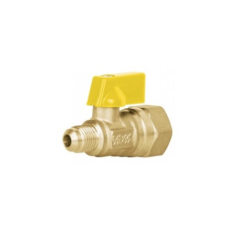 Válvula de control de latón para gas, 5/16" x 1/2", foset Llave para control de Gas de 5/16" a 1/2" Media