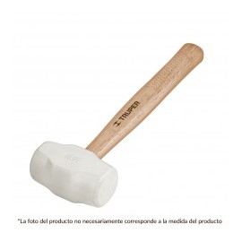 Mazo de hule con mazo 100% de hule virgen cabeza blanca que no se ensucia ni daña la superficie