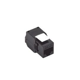 Jack Cat6a Categoría 6a color Negro terminación en ángulo 180° Conector RJ56 cat6+