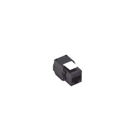 Jack Cat6a Categoría 6a color Negro terminación en ángulo 180° Conector RJ56 cat6+