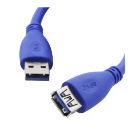 Cable USB de 1.3 Metros Extension de USB 1.3 mts Macho - Hembra Extensión de 1.3 Metros 2.0 para transmisión de Datos