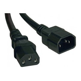 Cable Extensión de Alimentación para Computadora C14 a C13 0.91m / 91 centimetros 18AWG