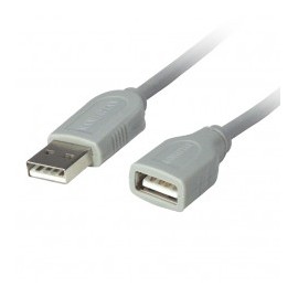 Cable USB - Extension MANHATTAN 3 Metros Cable USB Macho Hembra de 3m hasta 12 Mbps
