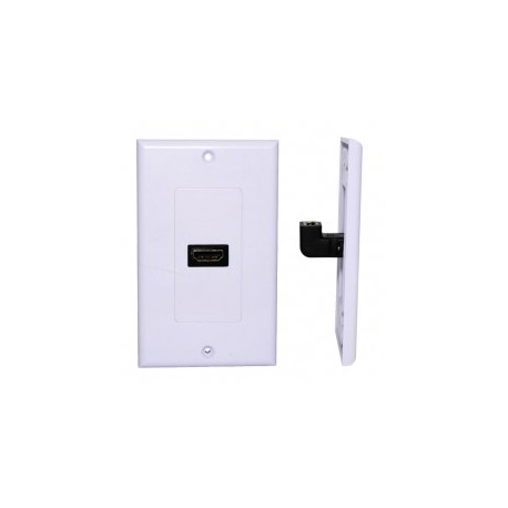 Placa de Pared HDMI 1 puerto 1080p PVC 2x4 Blanca Faceplate con HDMI placa HDMI