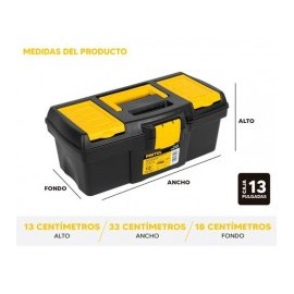 Caja de herramienta Caja porta herramienta con compartimentos Caja de 13"Pulgadas