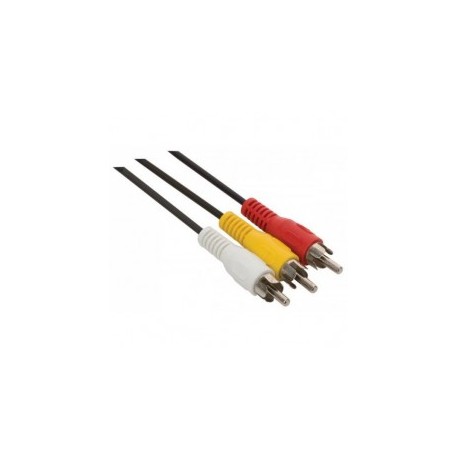 Cable Rca Ext Macho A Macho Audio Y Video 5 Metros Hd Cable de RCA 5 Metros Cable de Video Rojo Amarillo Blanco
