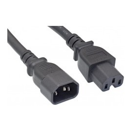 Cable de alimentación de 14 AWG IEC-60320-C14 a IEC-60320-C15 de 1.8 Metros Cable AC