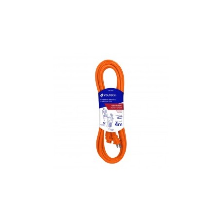 Extension de Uso rudo de 4 Metros Extension Naranja de 4m 4 mts 13 amper calibre 16 Extension de PVC autoextinguible